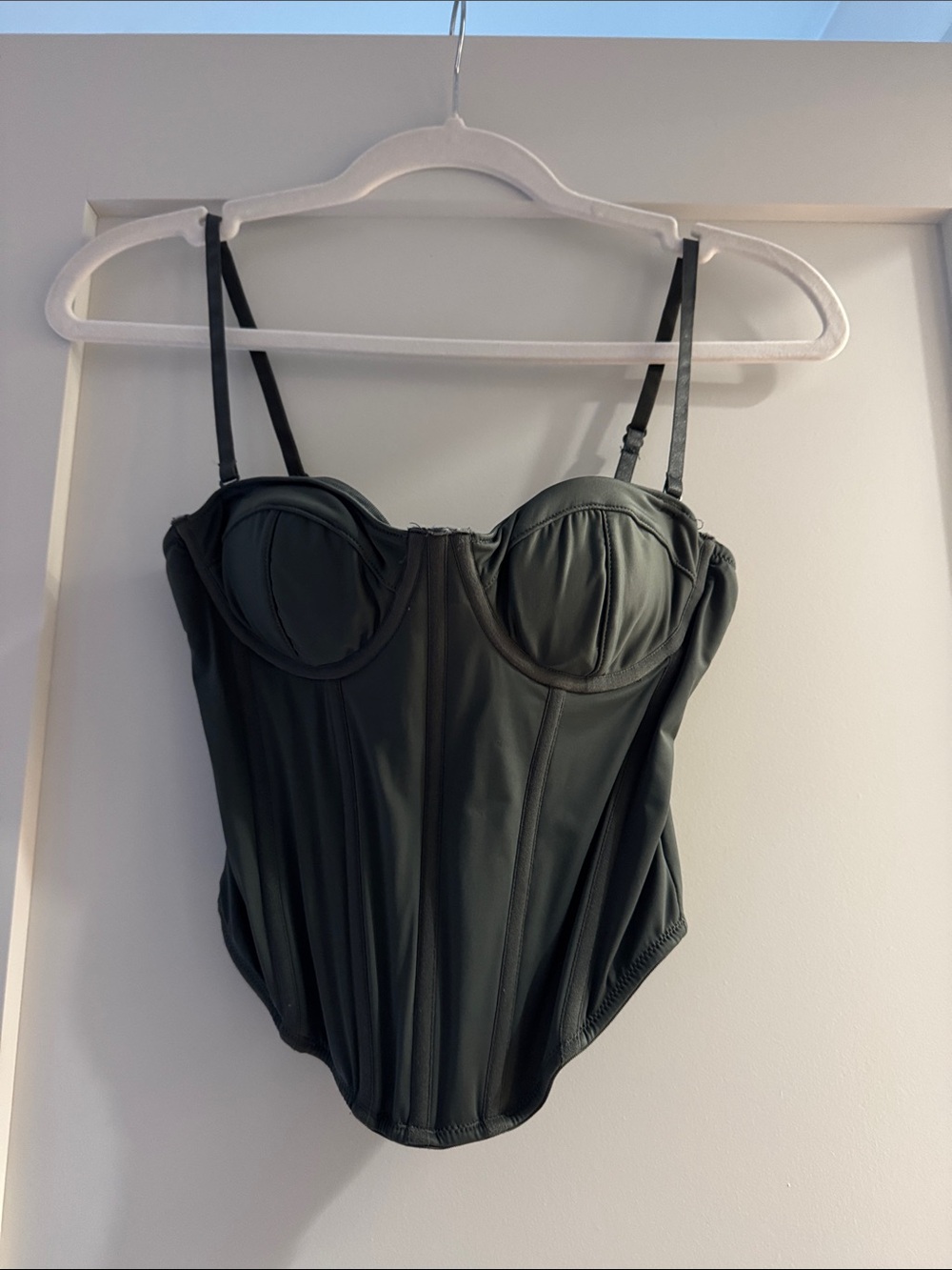 Garage Bustier Bodysuit with Removable Straps